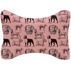 Dog Pattern Pink Seat Head Rest Cushion by snowwhitegirl