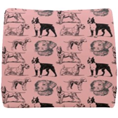 Dog Pattern Pink Seat Cushion