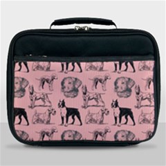 Dog Pattern Pink Lunch Bag