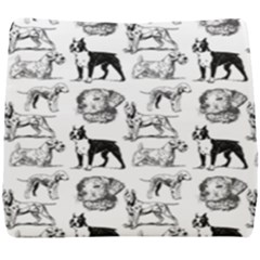 Dog Pattern White Seat Cushion by snowwhitegirl