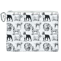 Dog Pattern White Canvas Cosmetic Bag (xxl) by snowwhitegirl