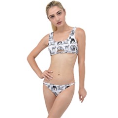 Dog Pattern White The Little Details Bikini Set