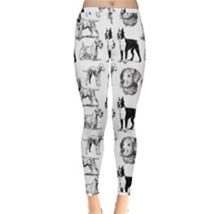 Dog Pattern White Inside Out Leggings by snowwhitegirl