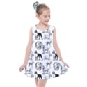 Dog Pattern White Kids  Summer Dress View1