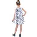 Dog Pattern White Kids  Summer Dress View2