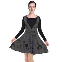 Dog Pattern Brown Other Dresses by snowwhitegirl