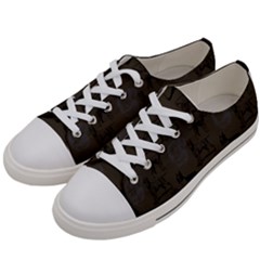 Dog Pattern Brown Women s Low Top Canvas Sneakers by snowwhitegirl