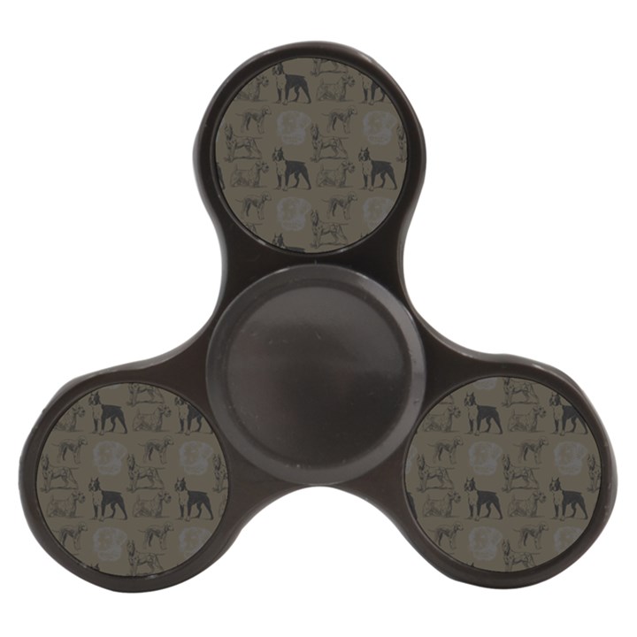 Dog Pattern Brown Finger Spinner