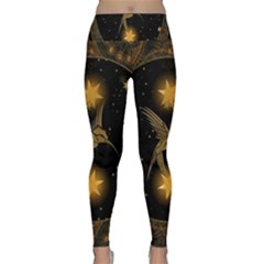 Wonderful Hummingbird With Stars Lightweight Velour Classic Yoga Leggings