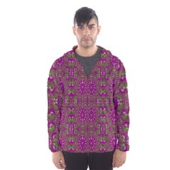 Modern Asian Ornate Pattern Hooded Windbreaker (men)