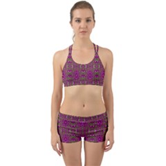 Modern Asian Ornate Pattern Back Web Gym Set by dflcprints