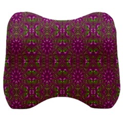 Modern Asian Ornate Pattern Velour Head Support Cushion by dflcprints