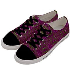 Modern Asian Ornate Pattern Men s Low Top Canvas Sneakers by dflcprints