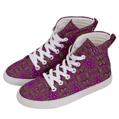 Modern Asian Ornate Pattern Men s Hi-top Skate Sneakers by dflcprints