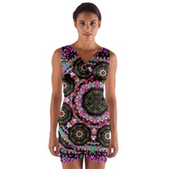 Decorative Candy With Soft Candle Light For Love Wrap Front Bodycon Dress by pepitasart