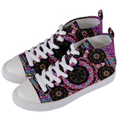 Decorative Candy With Soft Candle Light For Love Women s Mid-top Canvas Sneakers by pepitasart