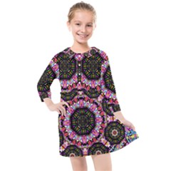 Decorative Candy With Soft Candle Light For Love Kids  Quarter Sleeve Shirt Dress by pepitasart