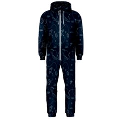 Retro Space Pattern Hooded Jumpsuit (men) 