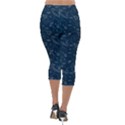 Retro Space Pattern Lightweight Velour Capri Leggings  View2