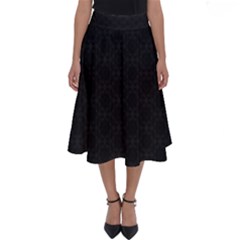 Victorian Paisley Black Perfect Length Midi Skirt by snowwhitegirl