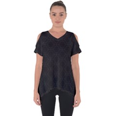 Victorian Paisley Black Cut Out Side Drop Tee by snowwhitegirl