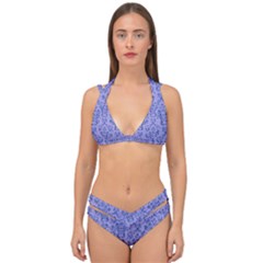 Victorian Blue Ornamental Double Strap Halter Bikini Set by snowwhitegirl