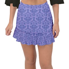 Victorian Blue Ornamental Fishtail Mini Chiffon Skirt by snowwhitegirl