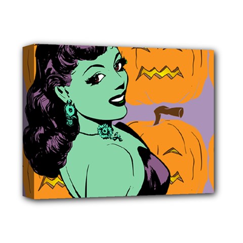 Zombie Retro Girl Deluxe Canvas 14  X 11  (stretched) by snowwhitegirl