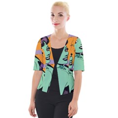 Zombie Retro Girl Cropped Button Cardigan