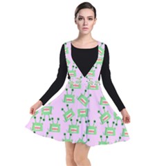 Green Alien Monster Pattern Pink Other Dresses by snowwhitegirl