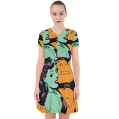 Zombie Retro Girl Black Adorable In Chiffon Dress by snowwhitegirl