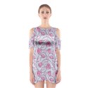 Pink Roses Pattern Shoulder Cutout One Piece Dress View1