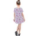 Pink Roses Pattern Kids  Simple Cotton Dress View2