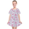 Pink Roses Pattern Kids  Smock Dress View1