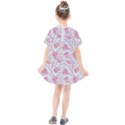 Pink Roses Pattern Kids  Smock Dress View2