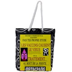 Ronald Story Vaccine Mrtacpans Full Print Rope Handle Tote (large) by MRTACPANS