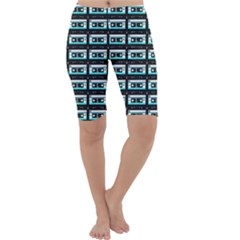 Aqua Cassette Cropped Leggings  by snowwhitegirl