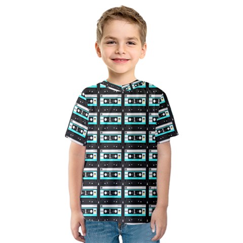 Aqua Cassette Kids  Sport Mesh Tee by snowwhitegirl