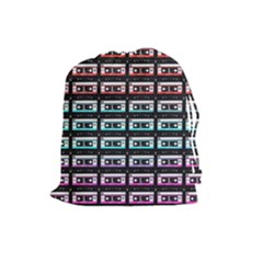 Three Color Ombre Cassette Drawstring Pouch (large) by snowwhitegirl