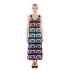 Three Color Ombre Cassette Sleeveless Maxi Dress by snowwhitegirl