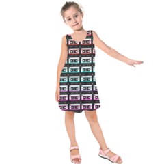 Three Color Ombre Cassette Kids  Sleeveless Dress by snowwhitegirl