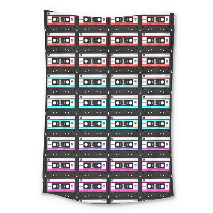 Three Color Ombre Cassette Large Tapestry