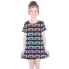 Three Color Ombre Cassette Kids  Simple Cotton Dress by snowwhitegirl