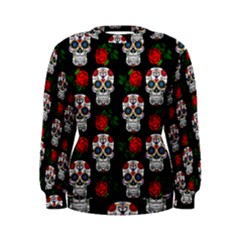 Skull Pattern Black Women s Sweatshirt