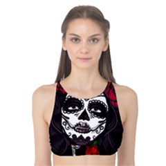 Mexican Skull Lady Tank Bikini Top by snowwhitegirl