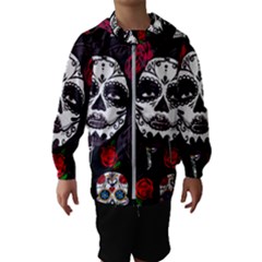 Mexican Skull Lady Hooded Windbreaker (kids) by snowwhitegirl