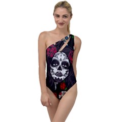 Mexican Skull Lady To One Side Swimsuit by snowwhitegirl