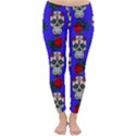 Skull Pattern Blue Classic Winter Leggings View1