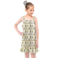 Little Victorian Girls Pattern Kids  Overall Dress