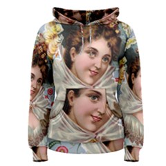 Victorian Lady Blue Floral Women s Pullover Hoodie